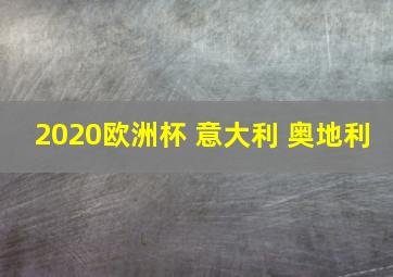 2020欧洲杯 意大利 奥地利